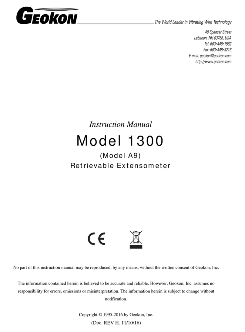 Geokon 1300 User manual