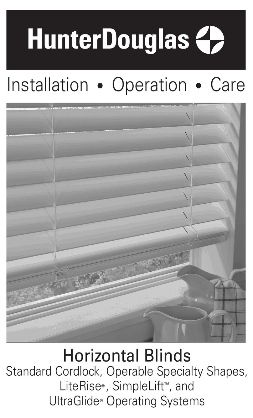 HunterDouglas LiteRise Installation operation care HunterDouglas LiteRise Installation operation care