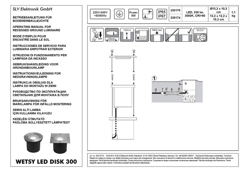 SLV Elektronik WETSY LED DISK 300 operating manual