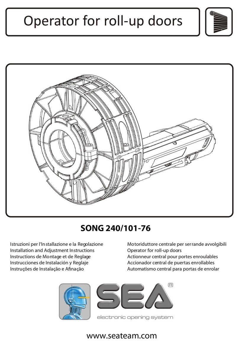 SEA SONG 240/101-76 Installation and adjustment instructions