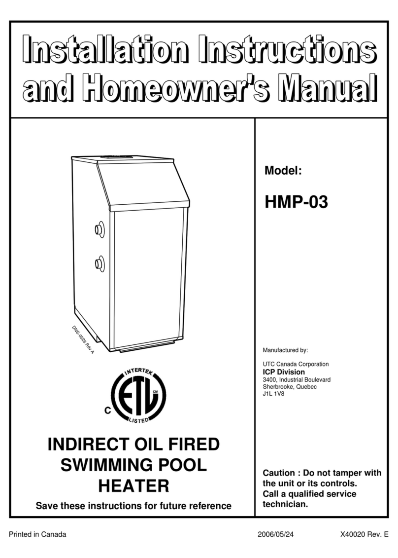UTC ICP HMP-03 Installation instructions and homeowner's manual