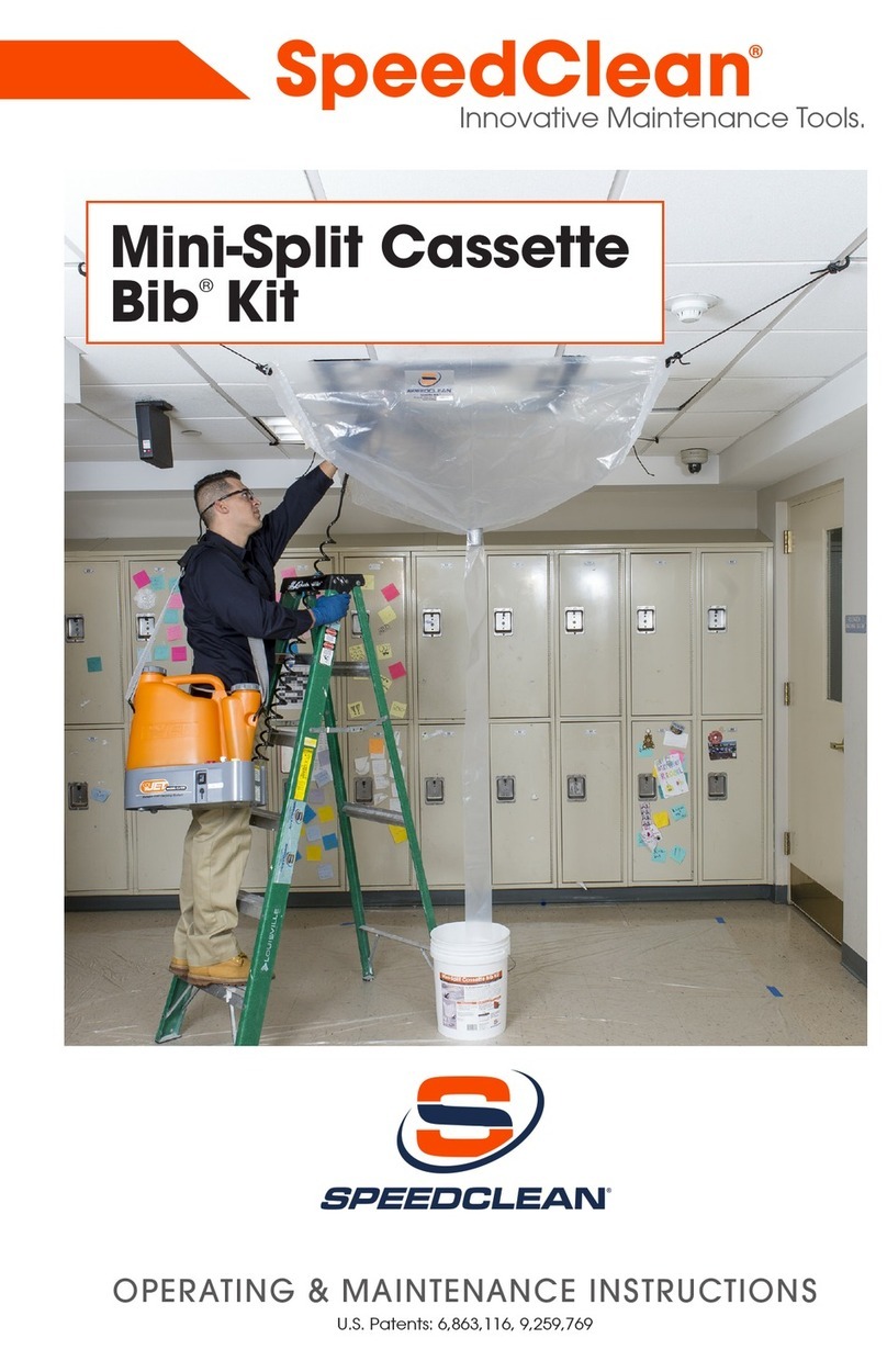 Speed Clean Mini-Split Cassette Bib Kit Installation and operation manual