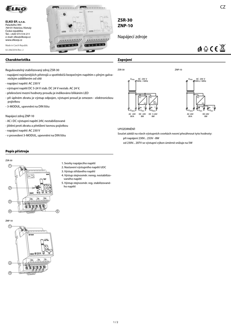 Elko ZNP-10 Series manual