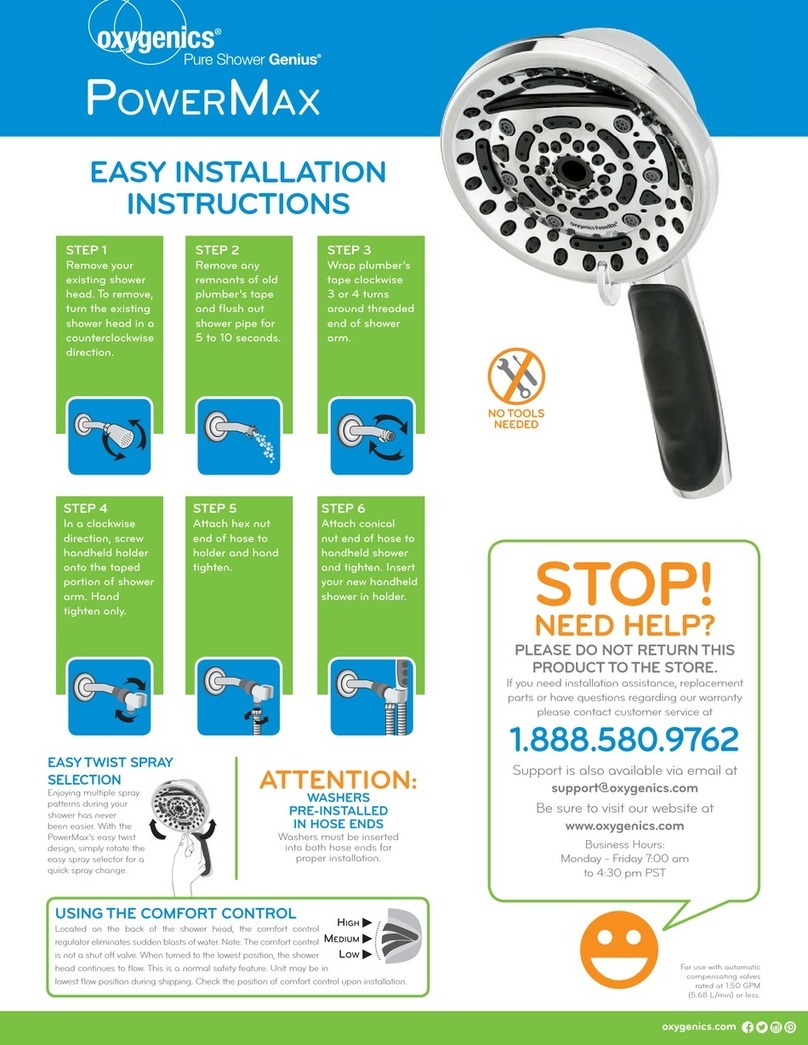 Oxygenics PowerMax Product information sheet