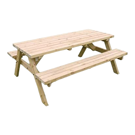 Rutland County Oakham Picnic Bench Assembly instructions