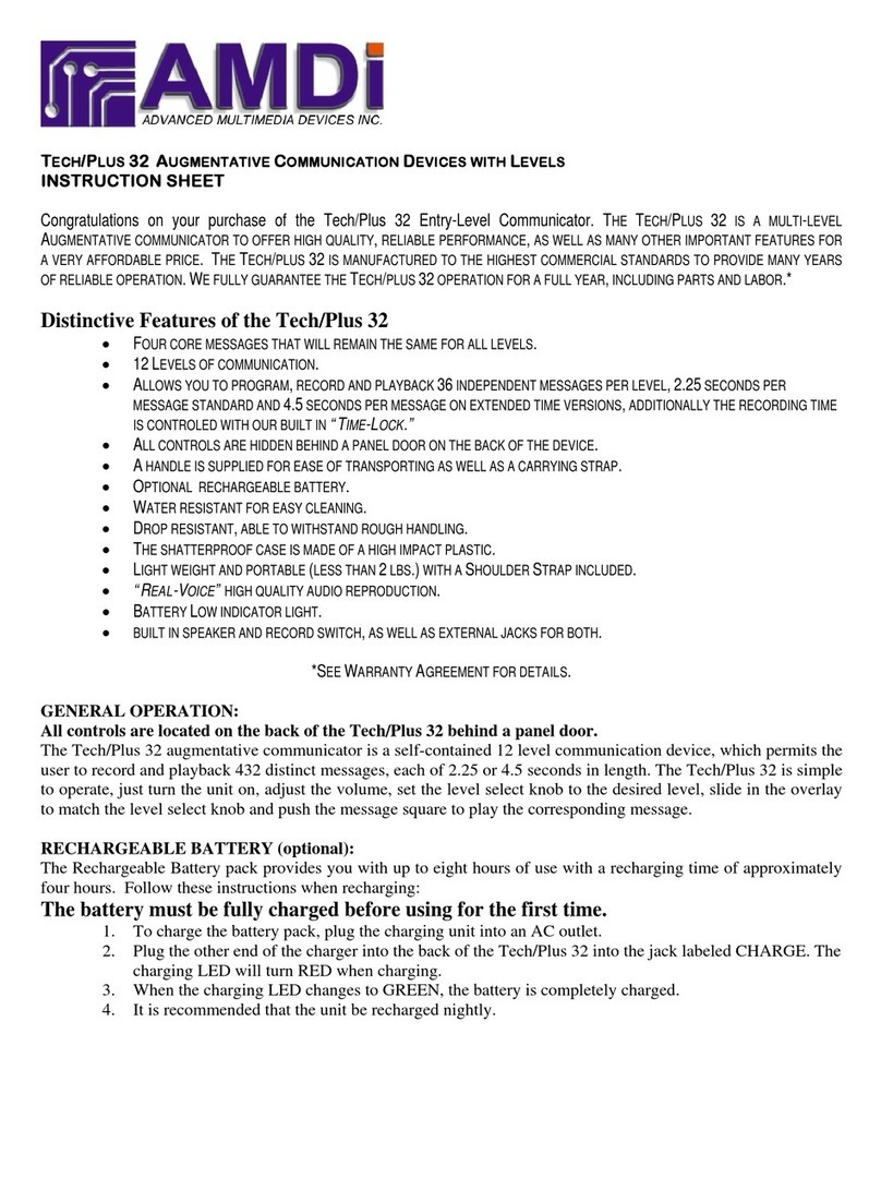 Amdi TECH/PLUS 32 instruction sheet