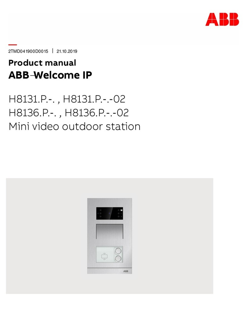 ABB Welcome IP H8131.P. Series User manual ABB Welcome IP H8131.P. Series User manual