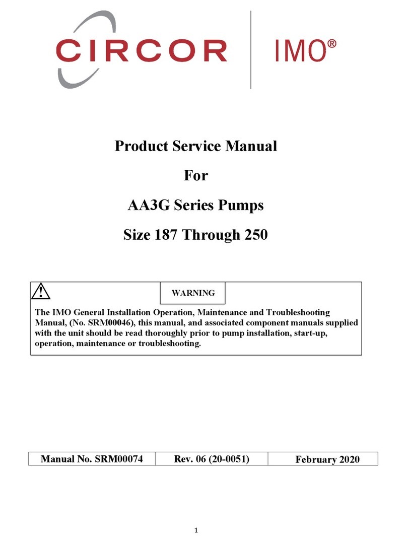 Circor IMO AA3G Series Product service manual