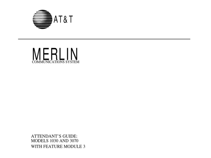 AT&T Merlin 1030 Attendant's guide