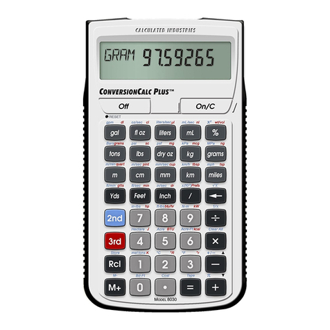 Calculated Industries CONVERSIONCALC PLUS User manual Calculated Industries CONVERSIONCALC PLUS User manual