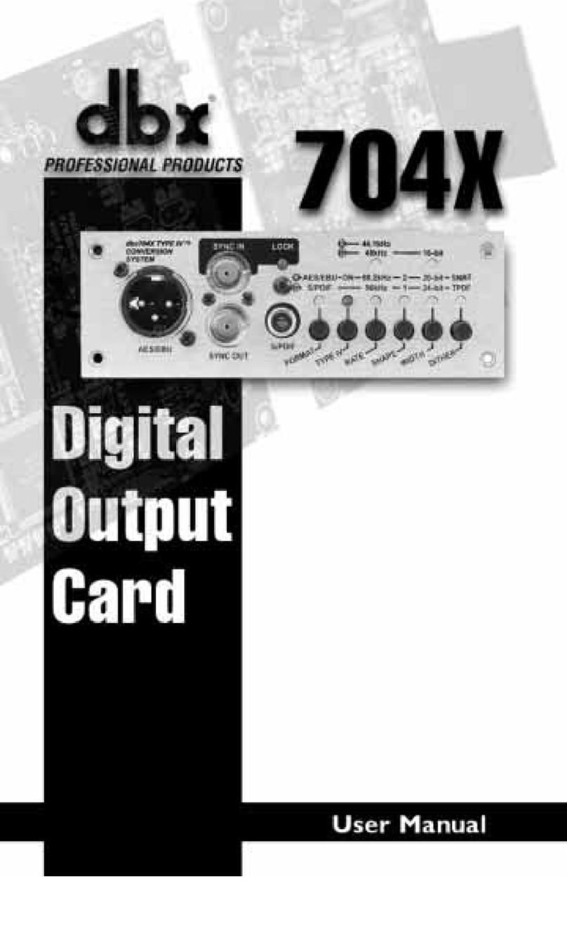 dbx Visionary Design 704x User manual