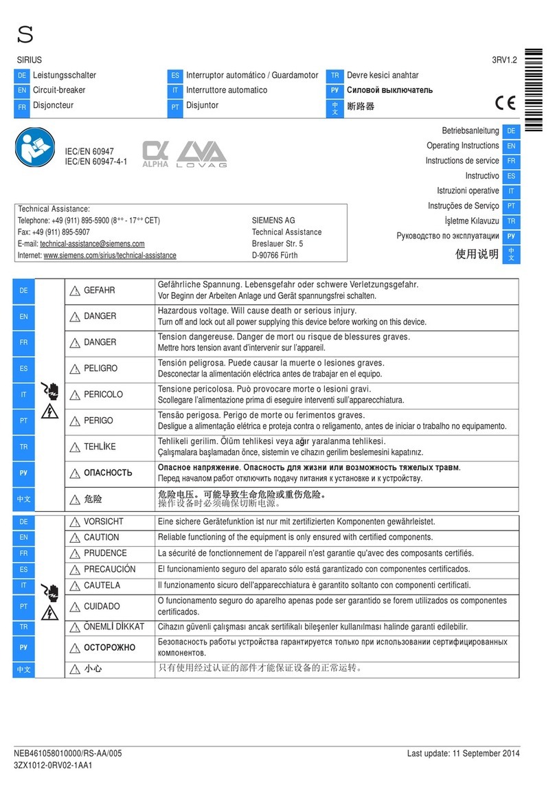 Siemens SIRIUS User manual