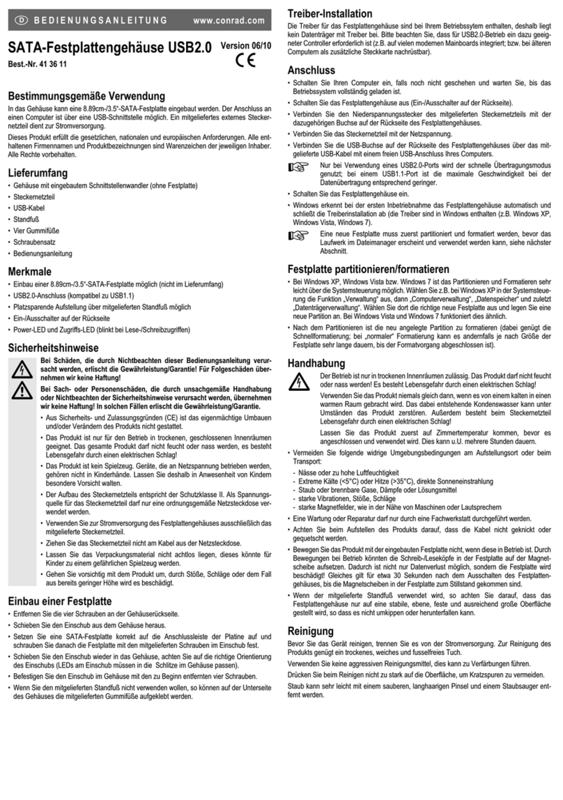 Conrad 41 36 11 operating instructions