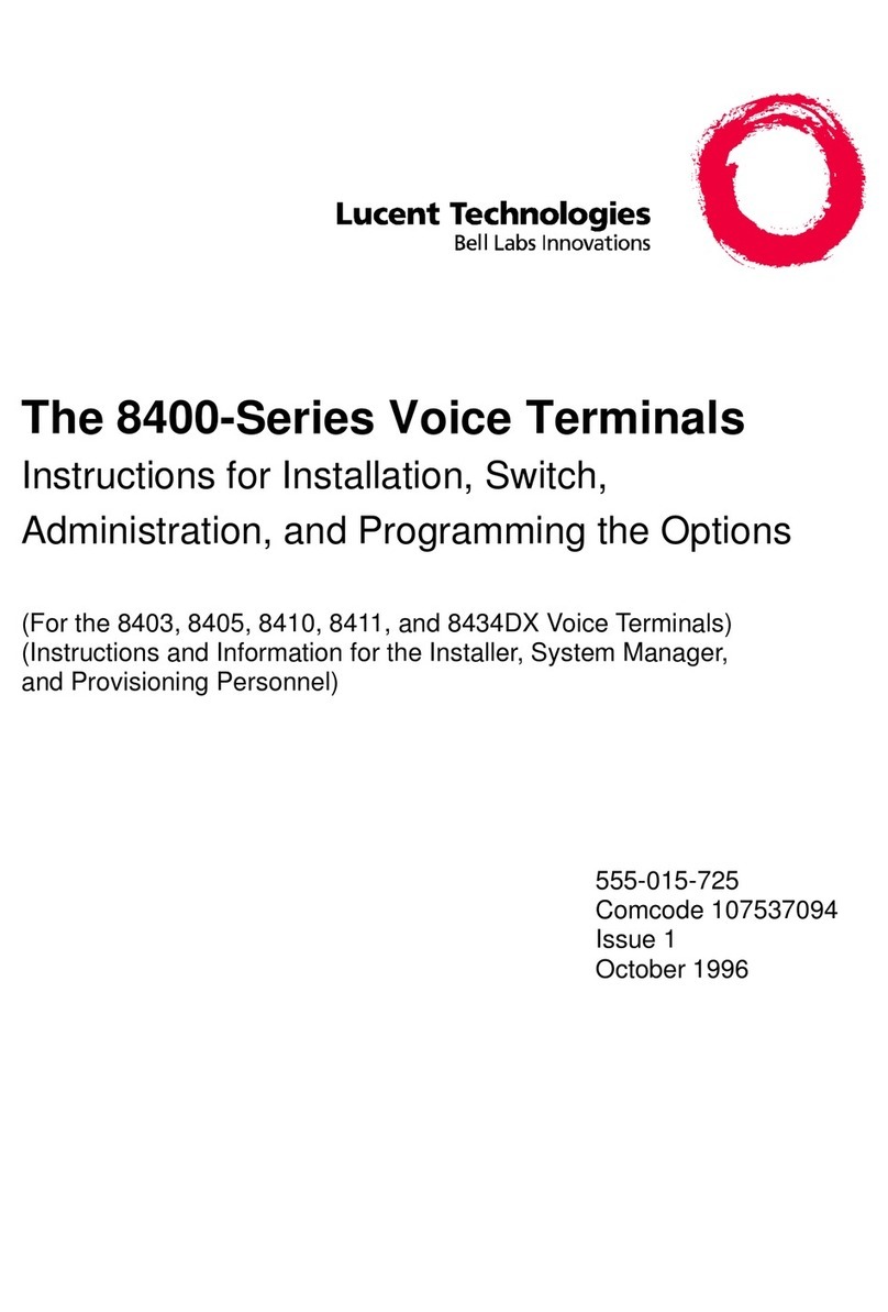 Lucent Technologies 8400 Series instructions