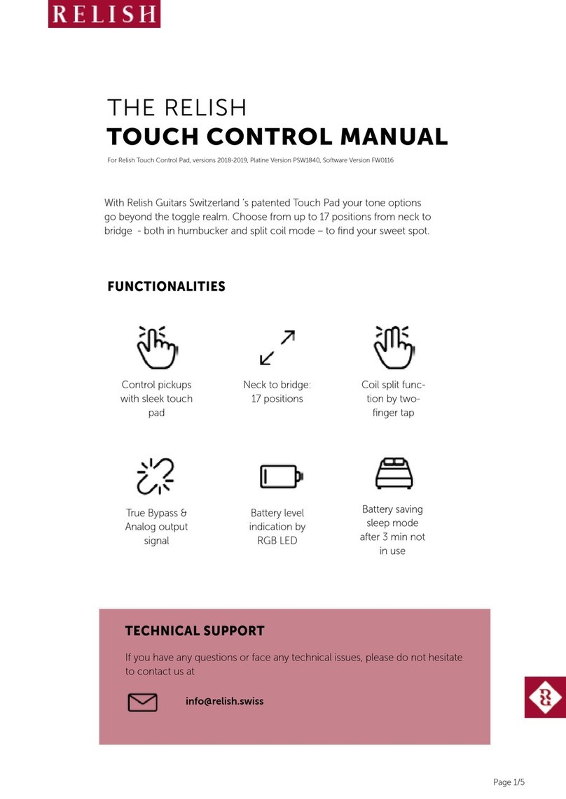 Relish TOUCH CONTROL manual