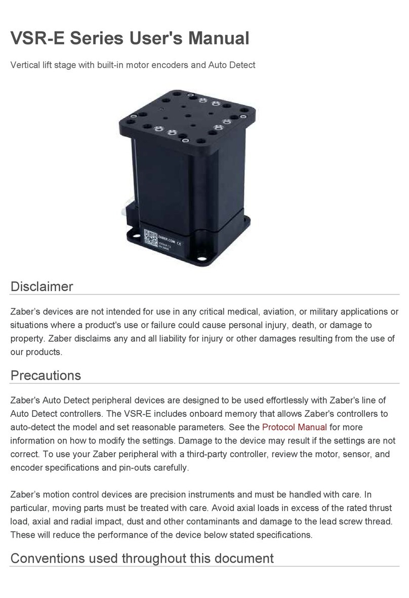 Zaber Technologies Inc. VSR-E Series user manual