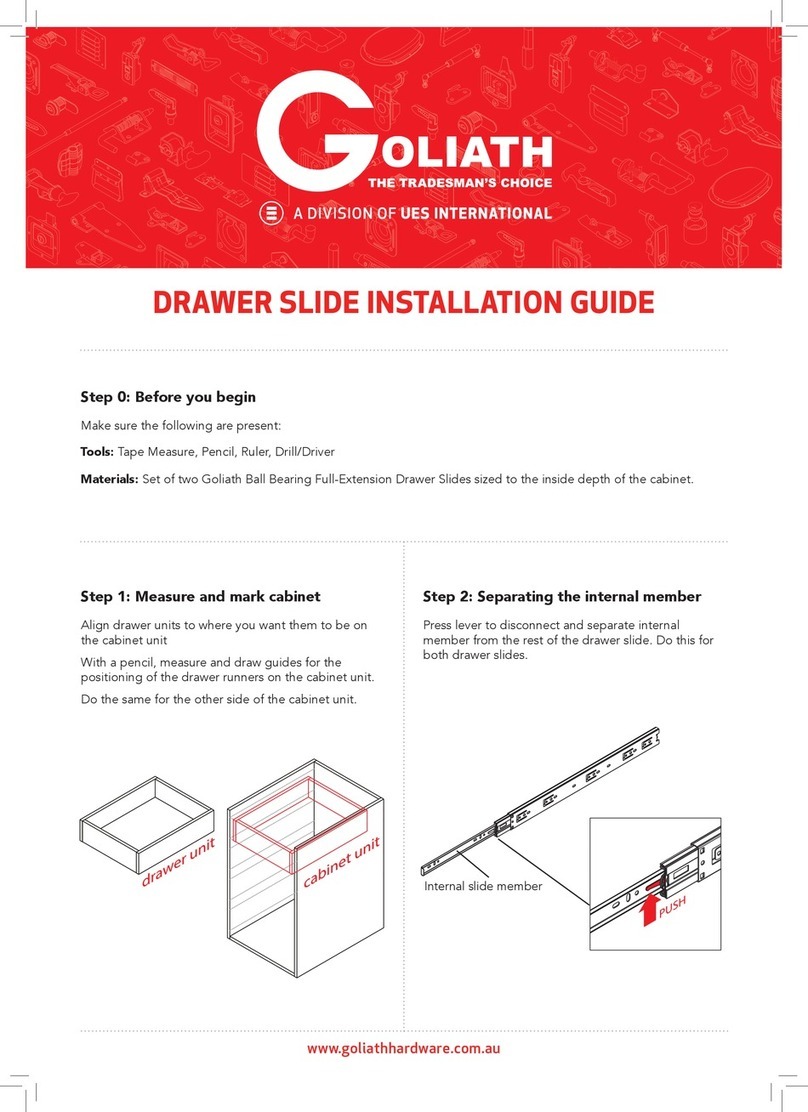 UES Goliath Drawer Slide installation guide