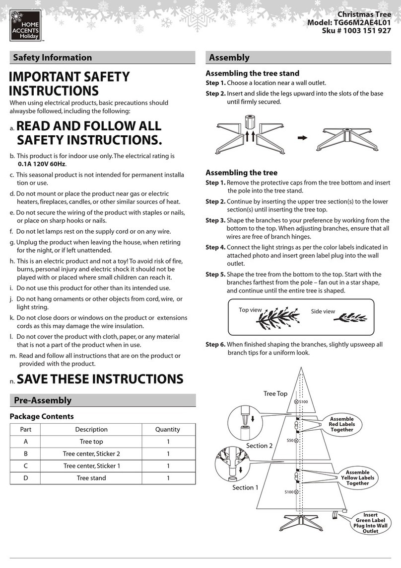 Home Accents Holiday TG66M2AE4L01 quick start guide