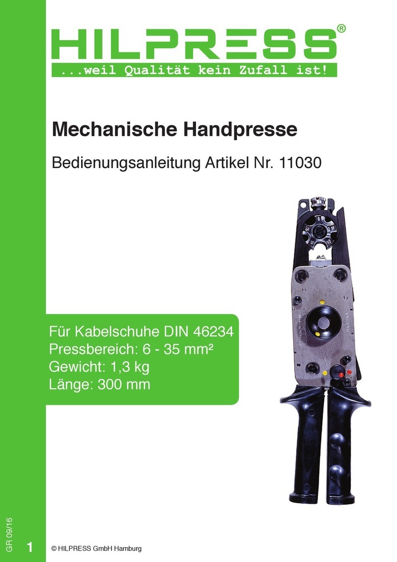 Hilpress 11030 operating instructions