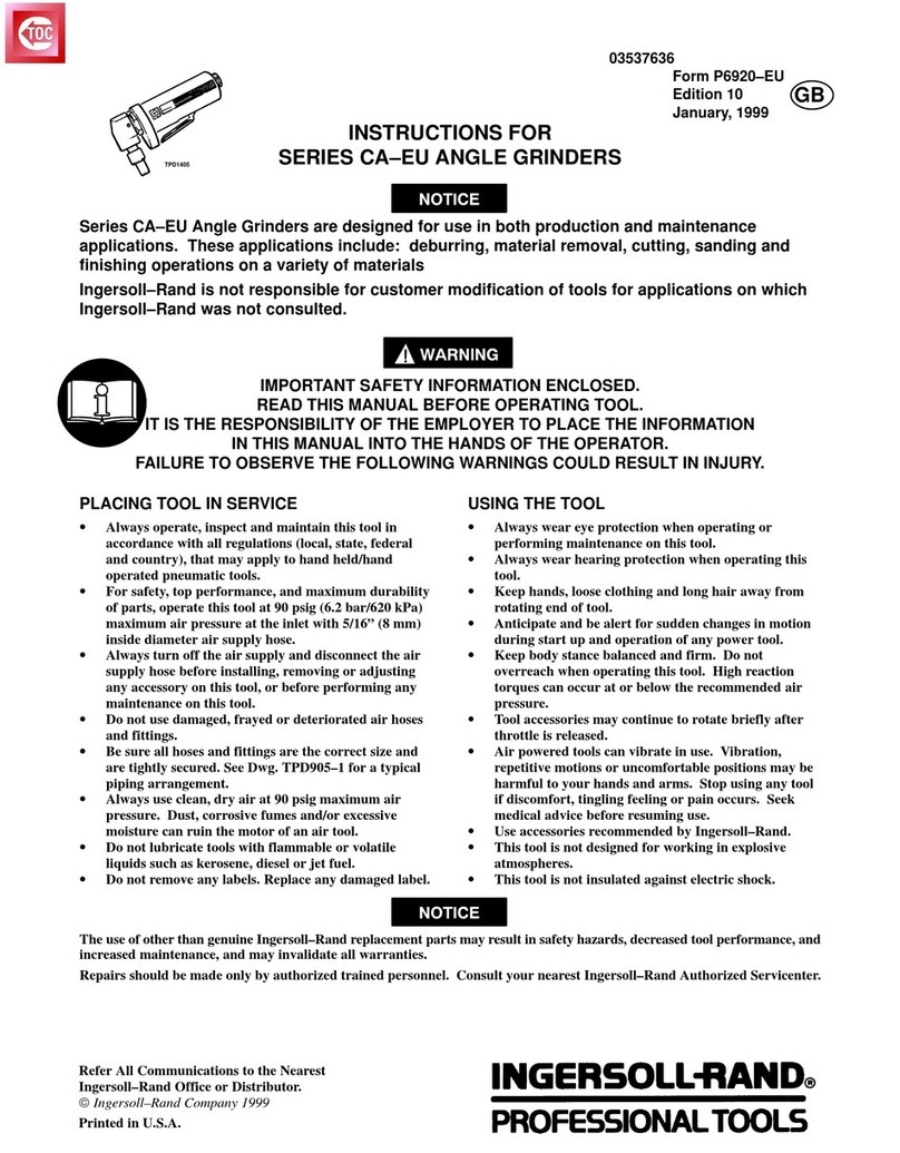 Ingersoll-Rand CA-EU Series User manual