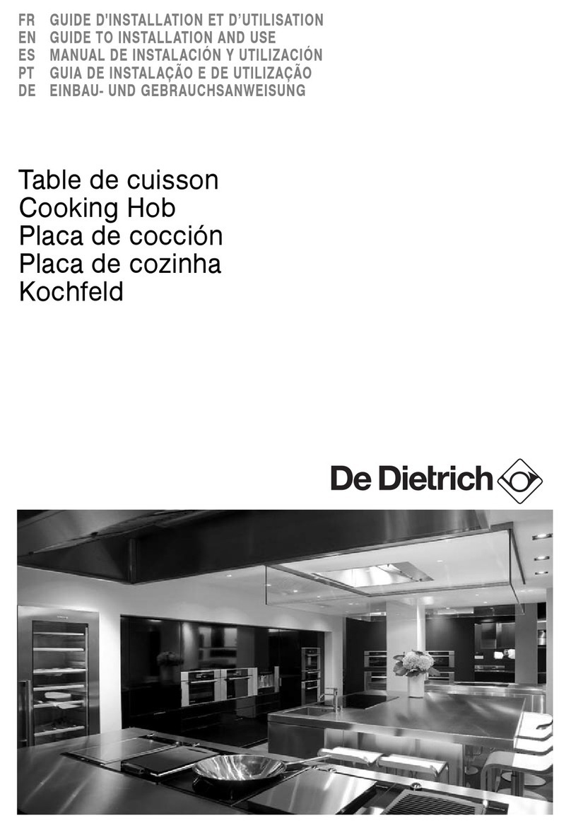 DeDietrich DTI1102V Quick start guide