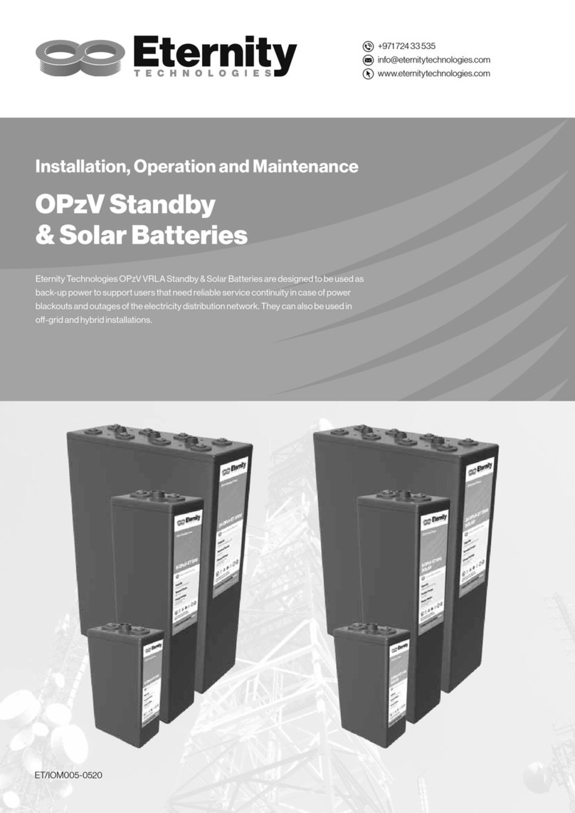 ETERNITY OPzV Series Installation, operation and maintenance