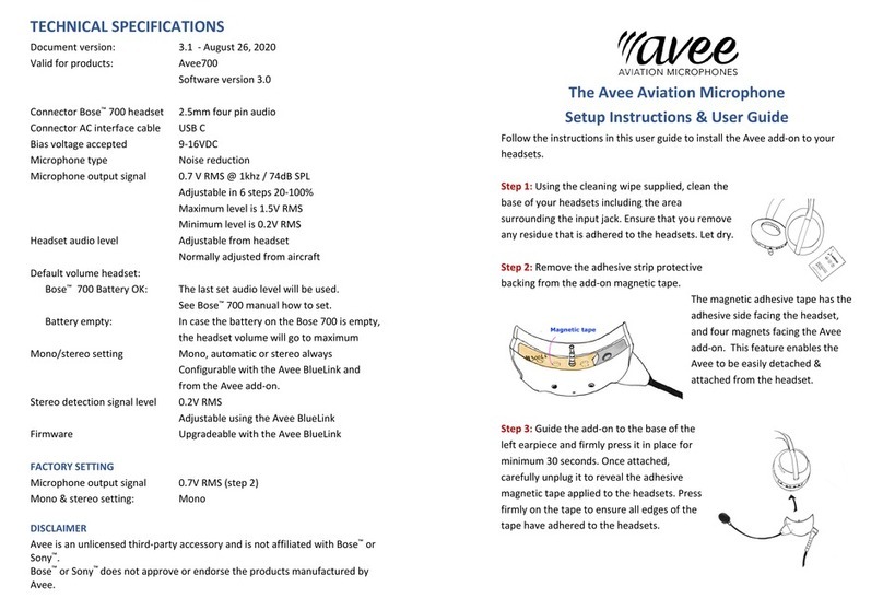 Avee Avee700 Setup Instructions & User Guide