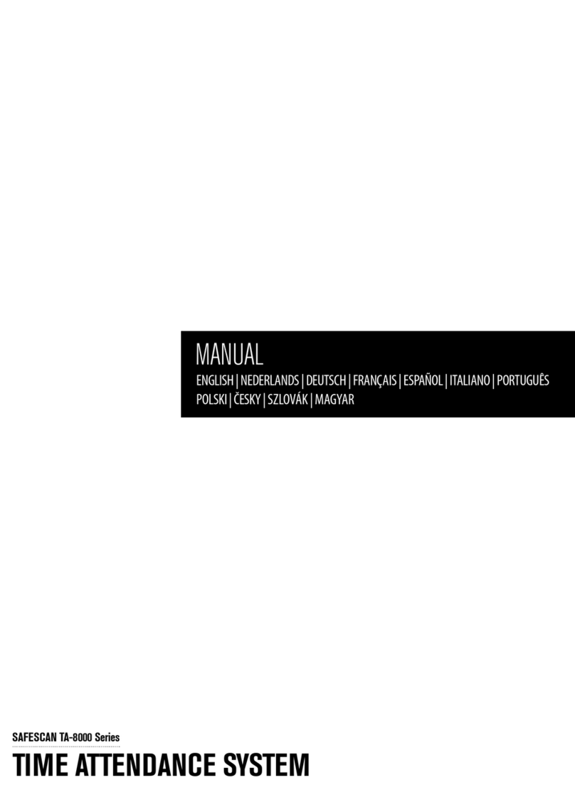 Safescan TA-8000 SERIES manual