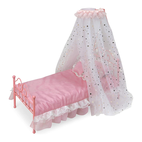 Badger Basket STARLIGHTS CANOPY METAL DOLL BED WITH... Assembly instructions