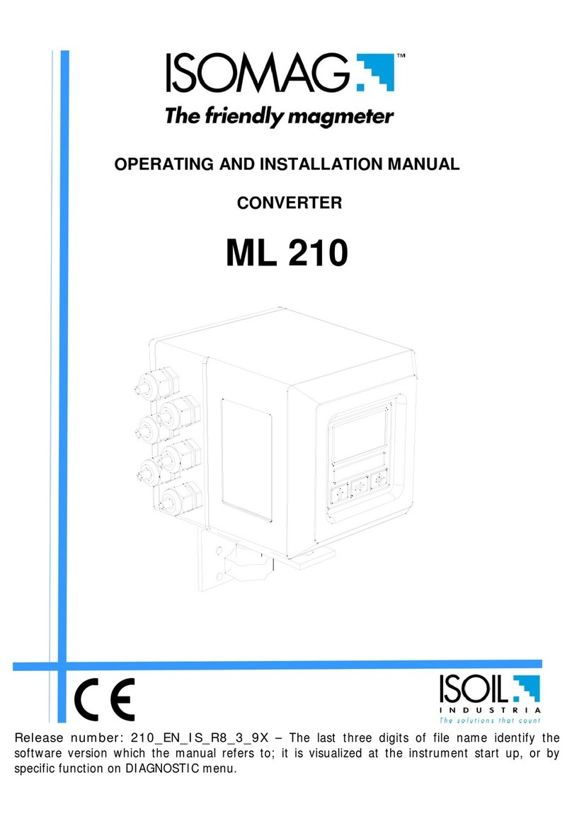 ISOIL ISOMAG ML 210 OPERATING AND INSTALLATION Manual