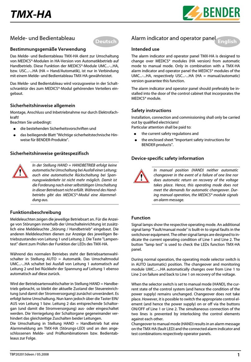 Bender TMX-HA manual
