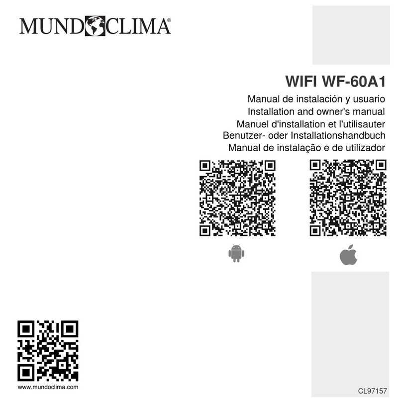 mundoclima WIFI WF-60A1 Installation and owner's manual