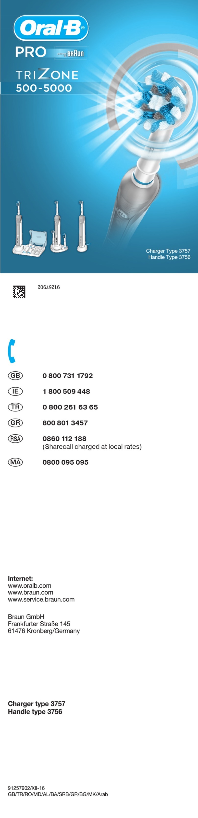 Braun Oral-B TRIZONE 500-5000 manual