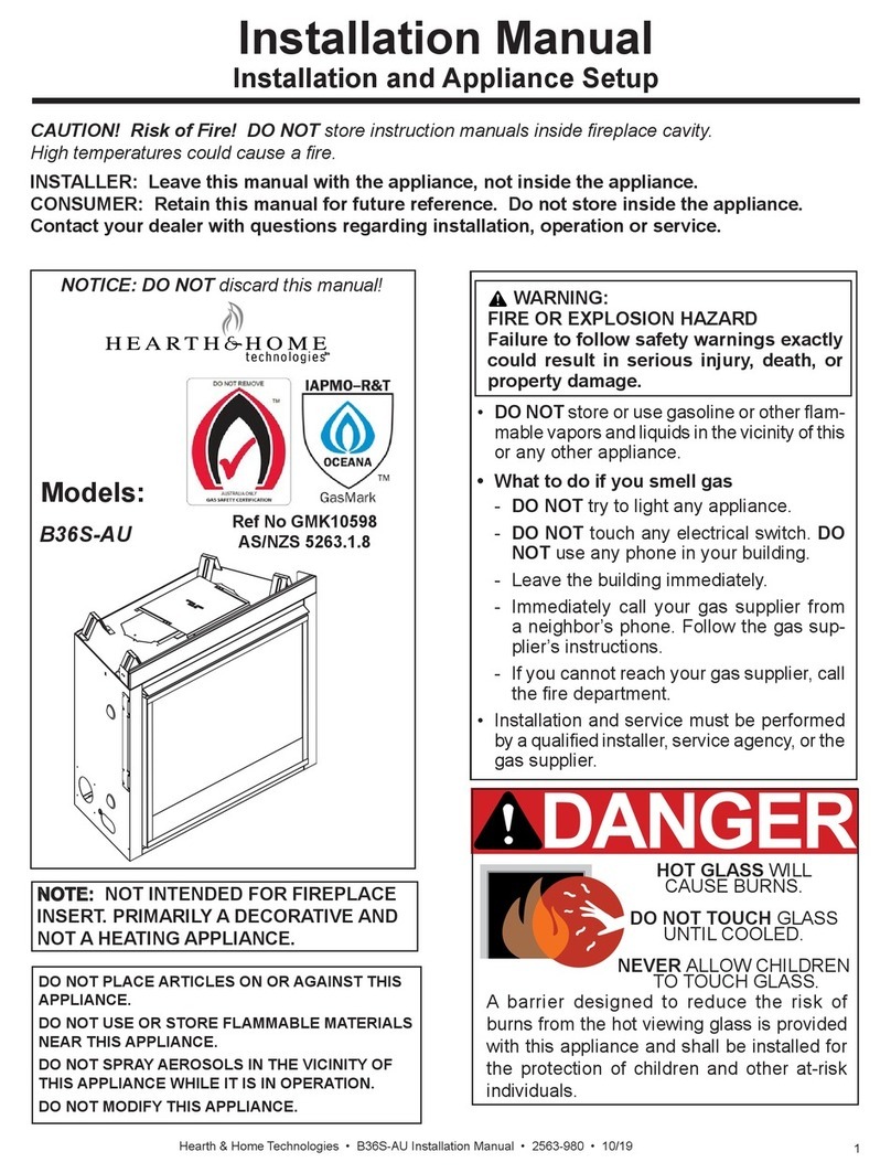 Hearth and Home Technologies B36S-AU User manual Hearth and Home Technologies B36S-AU User manual