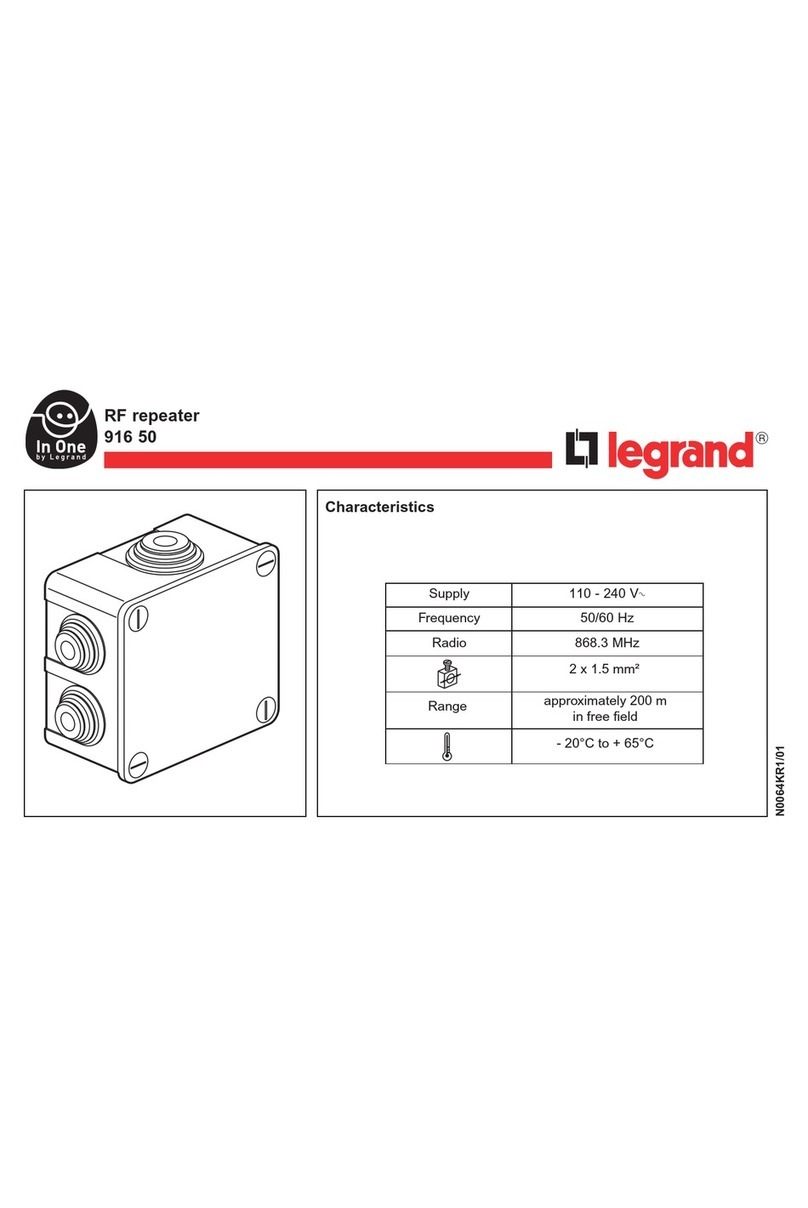 LEGRAND 916 50 User manual
