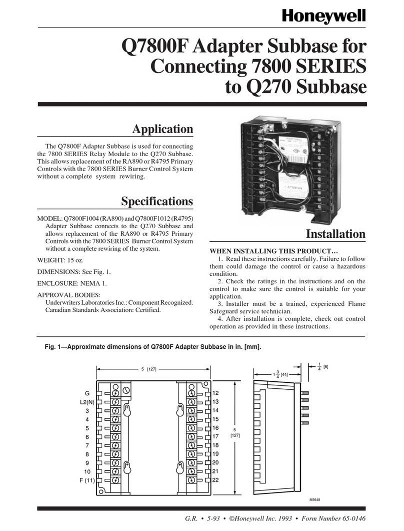 Honeywell Q7800F Series manual