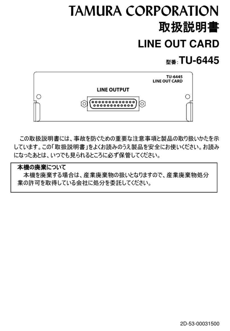 TAMURA TU-6445 instruction manual