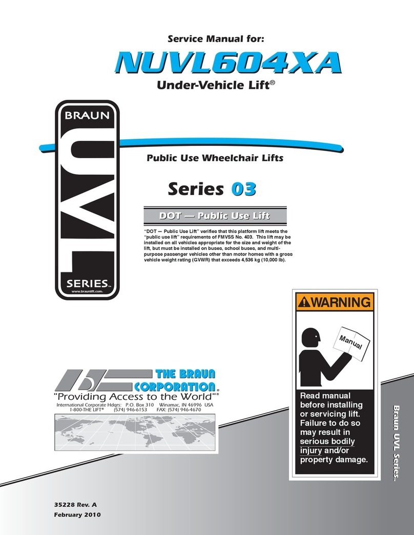 Braun Corporation UVL Series NUVL604XA Service manual