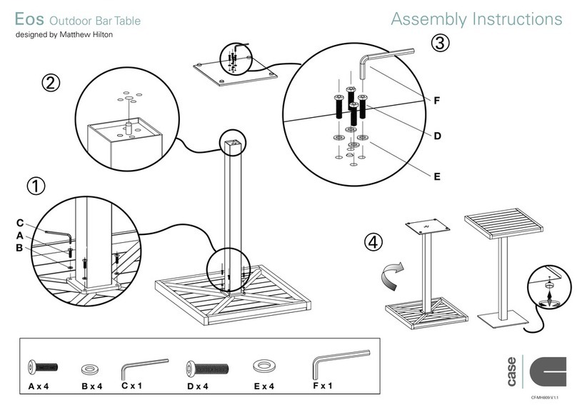 Case Eos Outdoor Bar Table 100109342 Assembly instructions