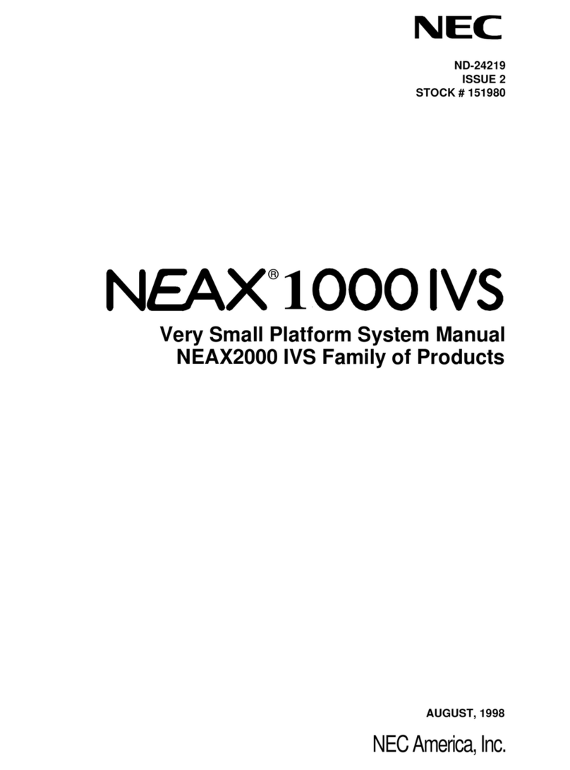 NEC NEAX2000 IVS Series User guide