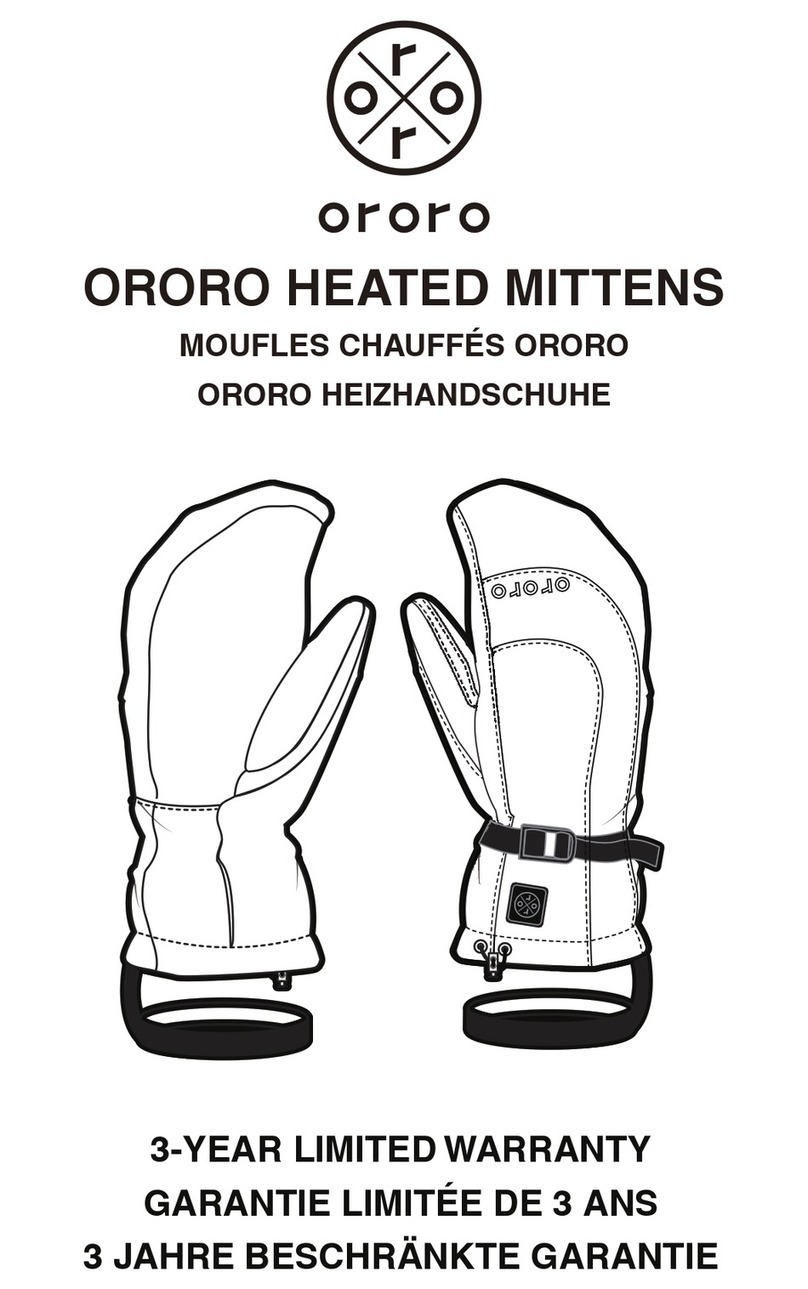 ORORO HEATED MITTENS manual
