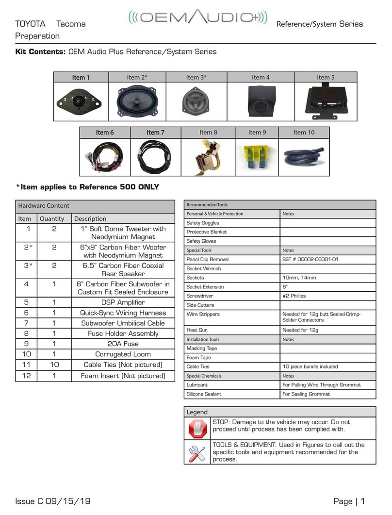 OEM Audio Reference Series User manual