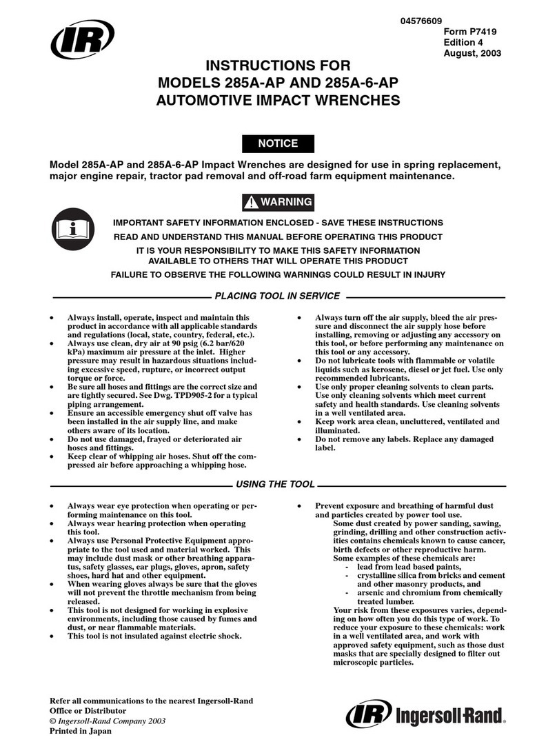 Ingersoll-Rand 285A-AP User manual
