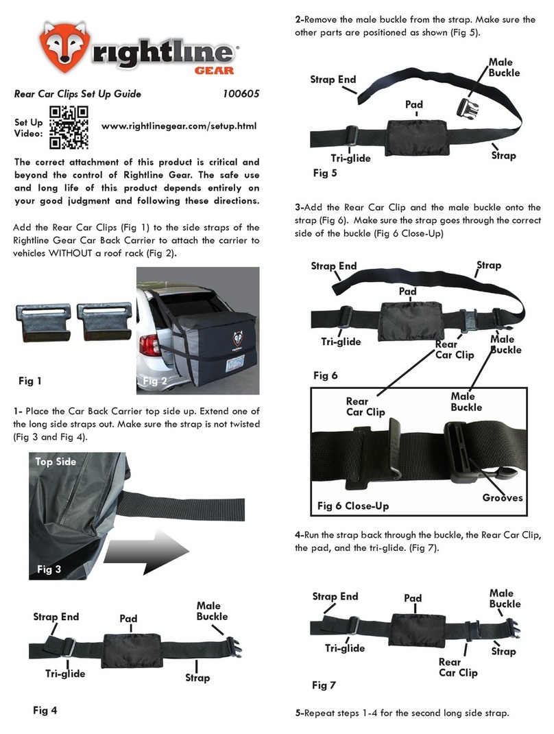 Rightline Gear 100605 Setup guide