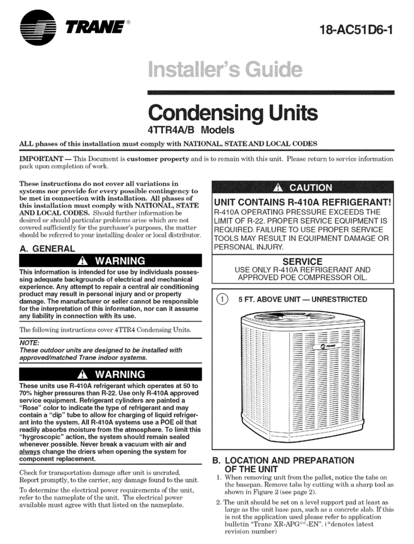 Trane 4TTR4A Series Assembly instructions