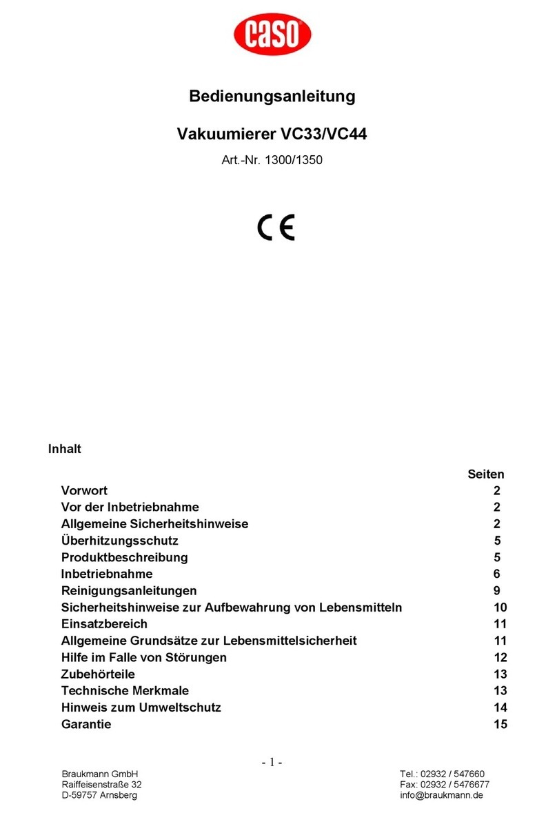 Caso VC33 User manual