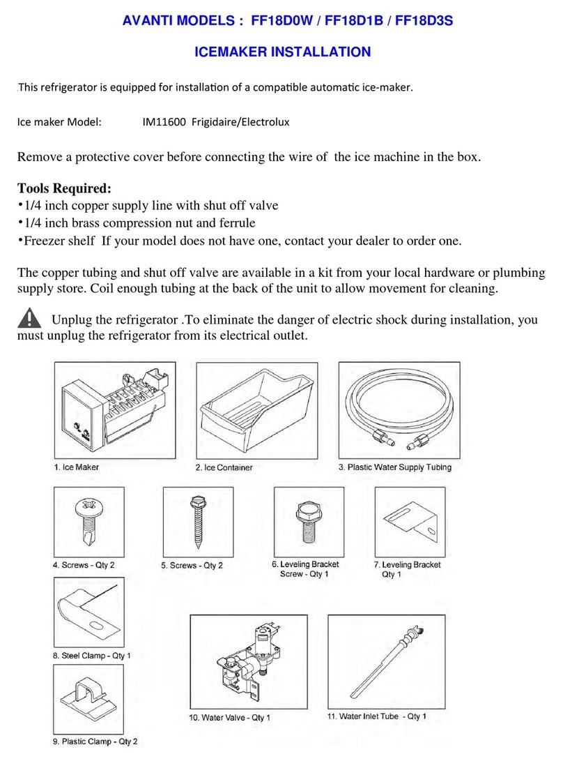 Avanti F18D0W Installation