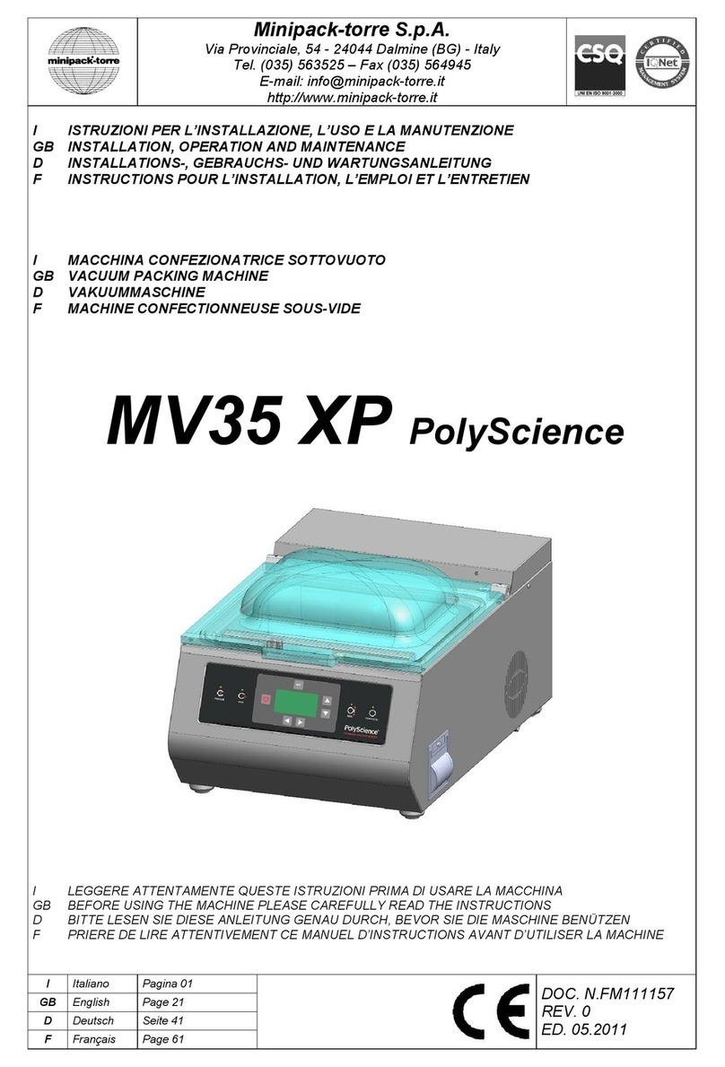 Minipack-Torre MV35 XP PolyScience Installation and operating instructions Minipack-Torre MV35 XP PolyScience Installation and operating instructions