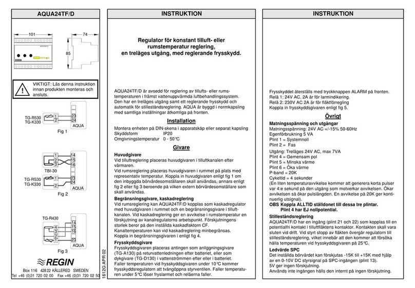 Regin AQUA24TF/D instructions