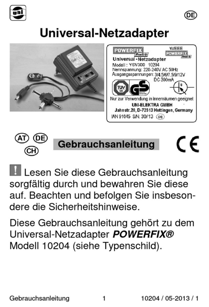 UNI POWERFIX 10204 operating instructions
